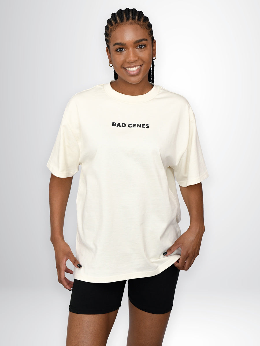 ◆BADBLOOD◆ Script Logo Slim T-Shirt Cream w-tee24-050 badblood – BBGSHOPHK